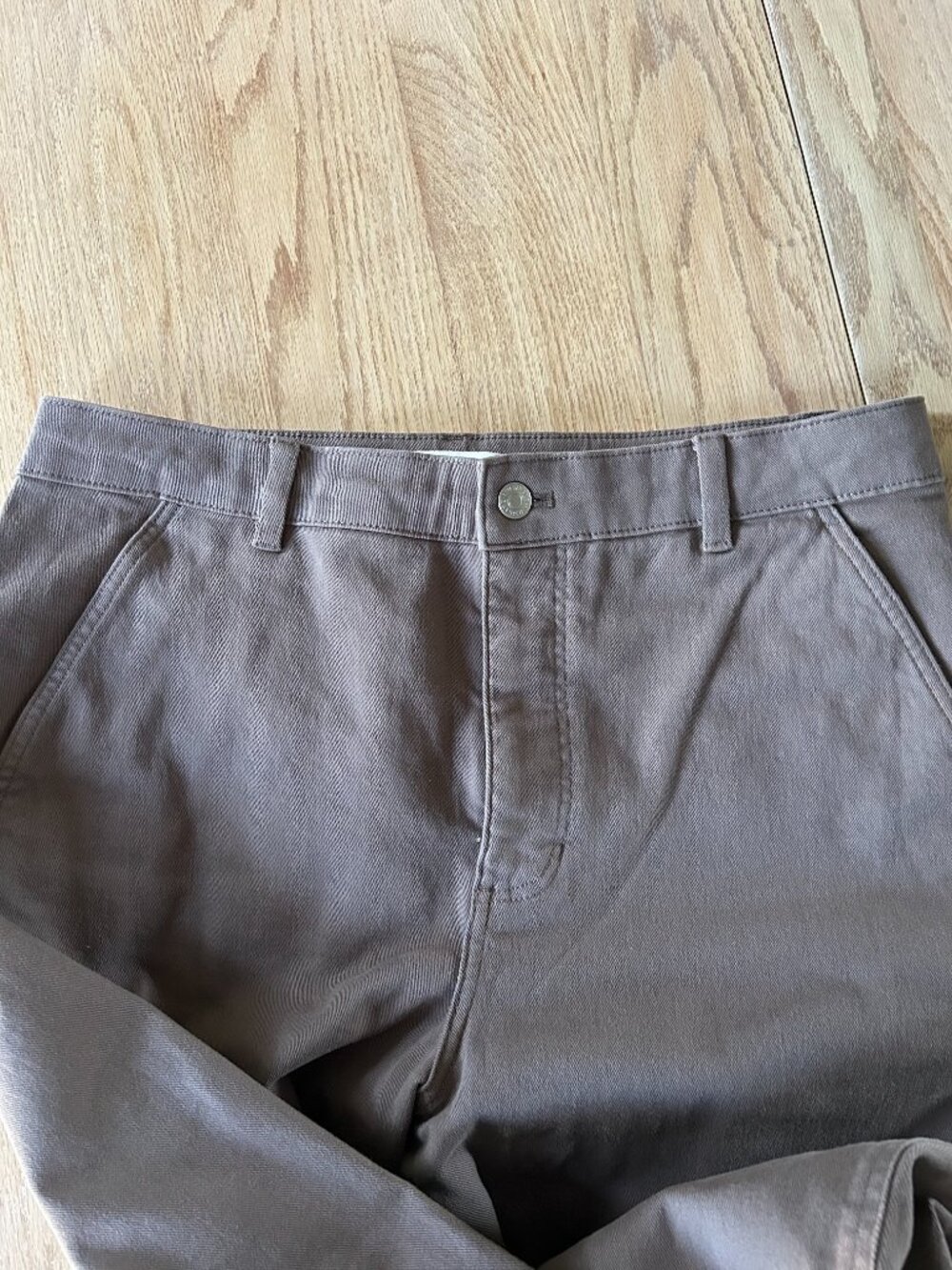 Everlane Women's Utility Barrel Pant in Taupe, Size 14, Cotton/Twill - Picture 7 of 7